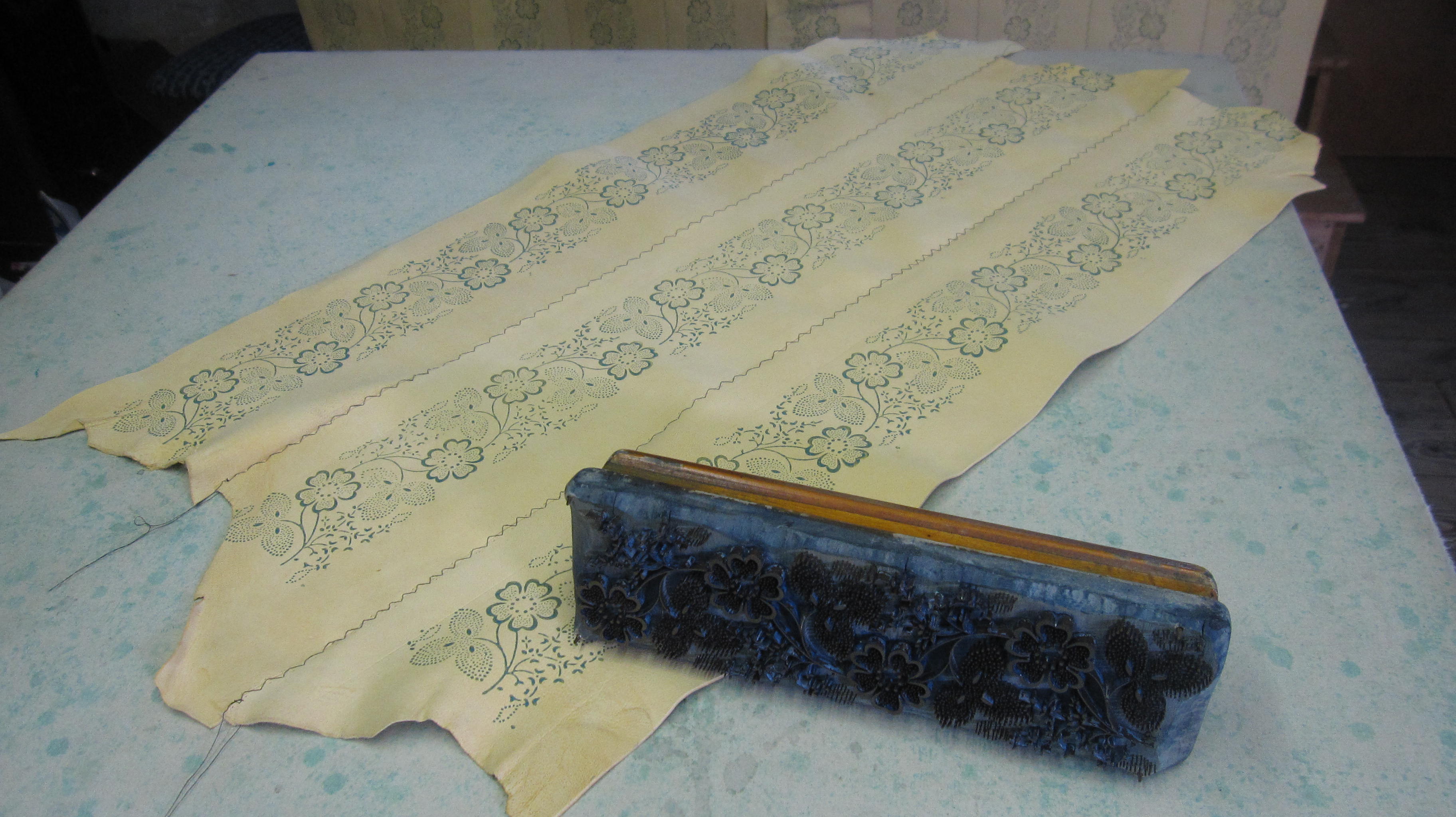 Blaudruck auf Leder, Schuhdesign, Schuhe