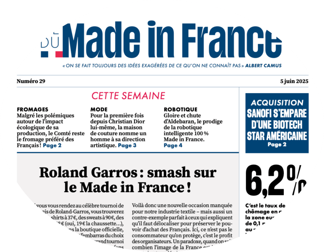 La lettre du Made in France, french washing, lokale Produktion